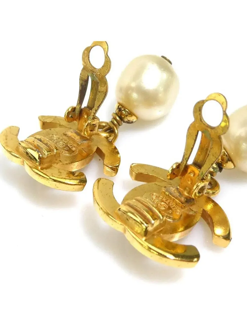 Auth Chanel Vintage Cc Logo Earrings #293543C45B